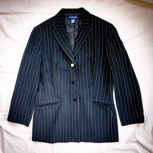 Ann Taylor Black Pinstripe Pantsuit